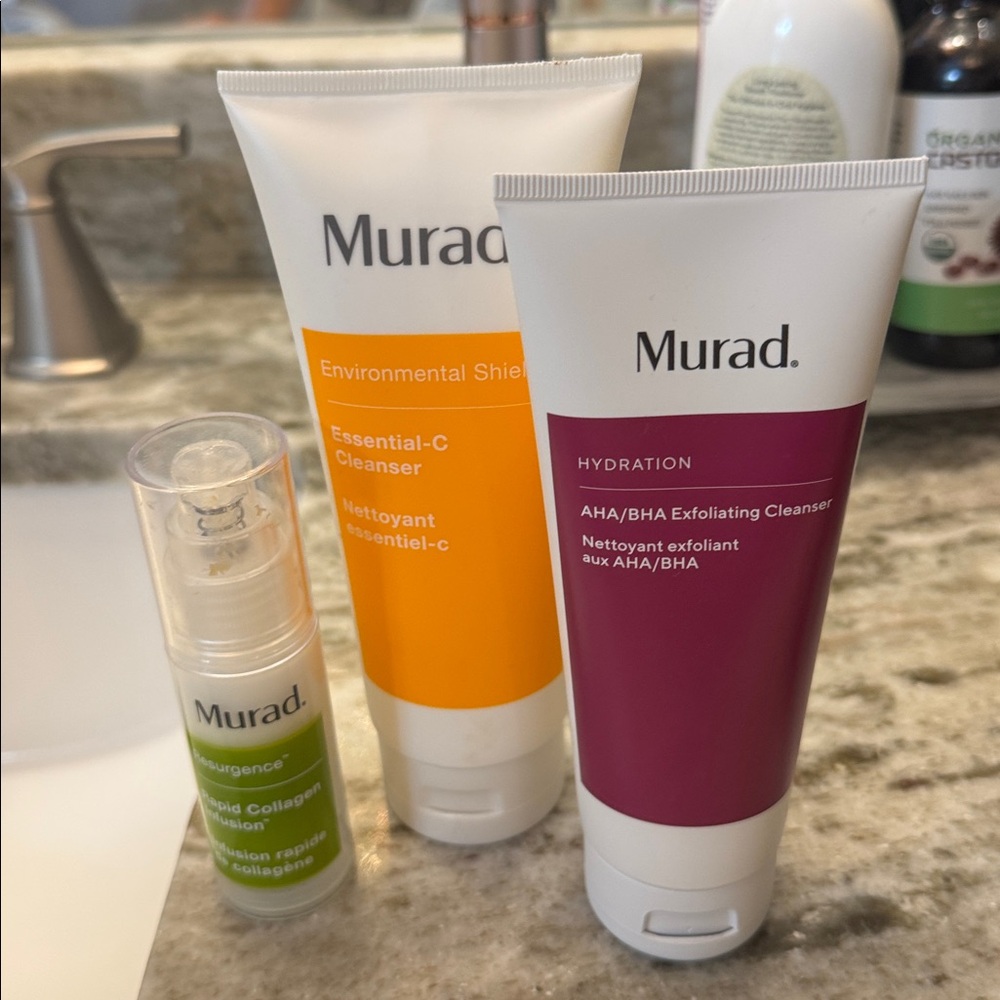 Murad Skincare Set - Orange, Purple, and Green Trio